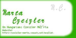 marta czeizler business card